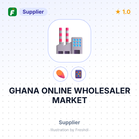 GHANA ONLINE WHOLESALER MARKET – summary card, no photo uploaded yet