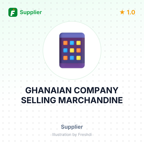 GHANAIAN COMPANY SELLING MARCHANDINE – summary card, no photo uploaded yet