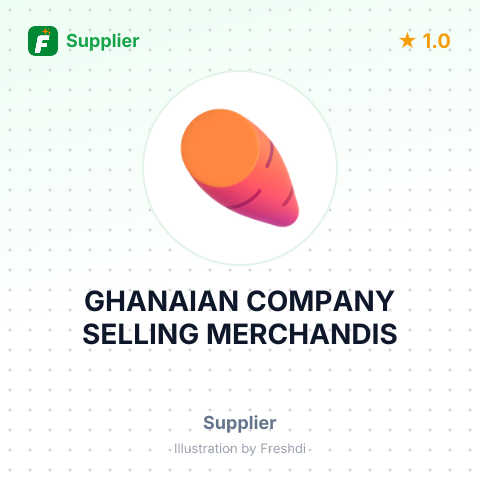 GHANAIAN COMPANY SELLING MERCHANDIS – summary card, no photo uploaded yet