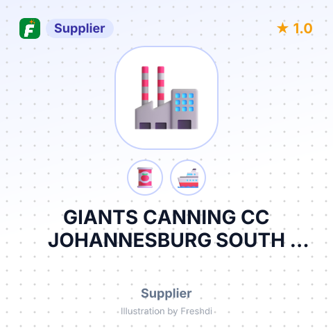 GIANTS CANNING CC JOHANNESBURG SOUTH AFRICA – summary card, no photo uploaded yet