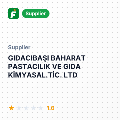GIDACIBAŞI BAHARAT PASTACILIK VE GIDA KİMYASAL.TİC. LTD – summary card, no photo uploaded yet