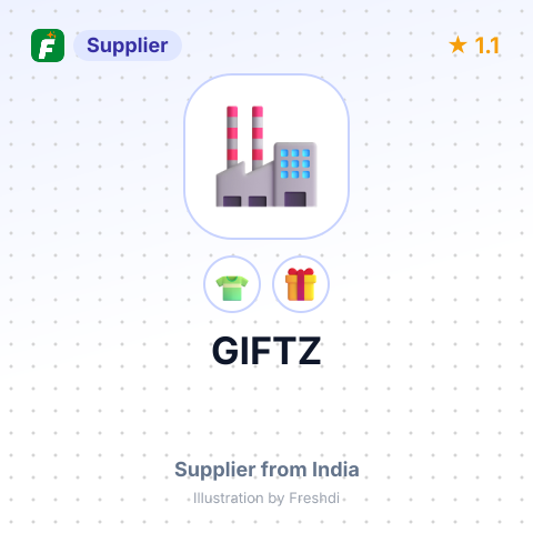 GIFTZ – summary card, no photo uploaded yet