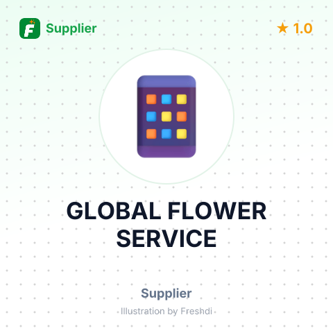 GLOBAL FLOWER SERVICE – summary card, no photo uploaded yet
