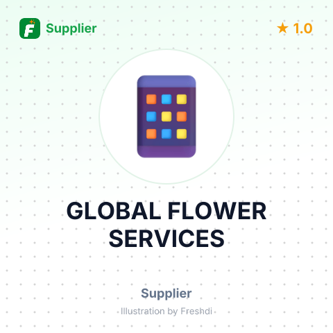 GLOBAL FLOWER SERVICES – summary card, no photo uploaded yet