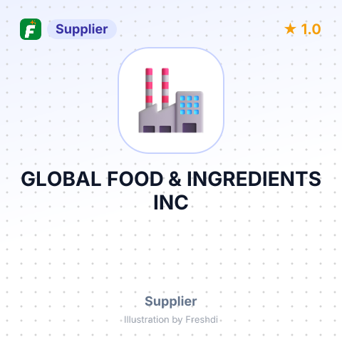 GLOBAL FOOD & INGREDIENTS INC – summary card, no photo uploaded yet