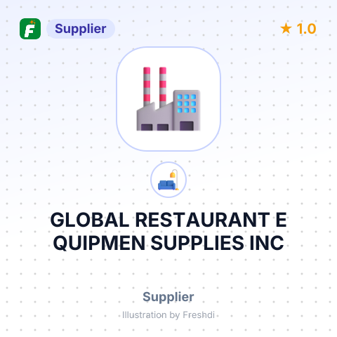 GLOBAL RESTAURANT E QUIPMEN SUPPLIES INC – summary card, no photo uploaded yet
