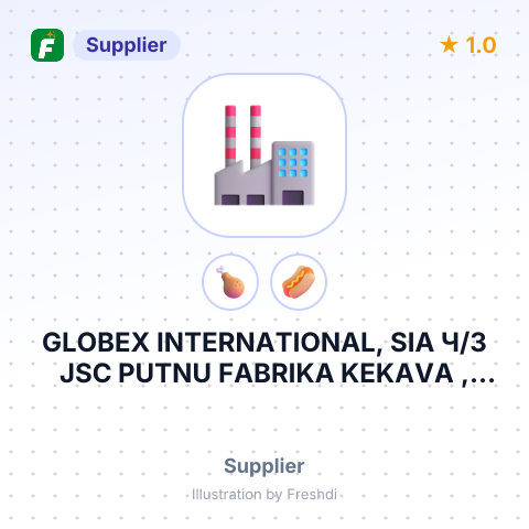 GLOBEX INTERNATIONAL, SIA Ч/З JSC PUTNU FABRIKA KEKAVA , KEKAVA,LATVIA – summary card, no photo uploaded yet