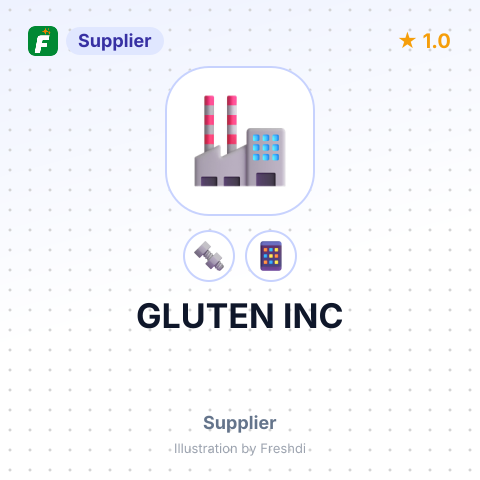 GLUTEN INC – summary card, no photo uploaded yet