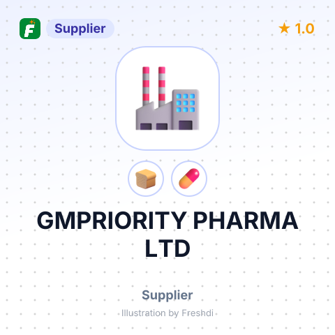 GMPRIORITY PHARMA LTD – summary card, no photo uploaded yet
