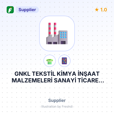 GNKL TEKSTİL KİMYA İNŞAAT MALZEMELERİ SANAYİ TİCARET LİMİTED ŞİRKETİ – summary card, no photo uploaded yet