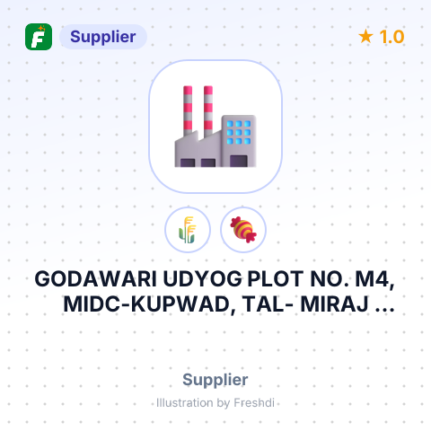 GODAWARI UDYOG PLOT NO. M4, MIDC-KUPWAD, TAL- MIRAJ DISST. SANGLI, PIN CODE - – summary card, no photo uploaded yet