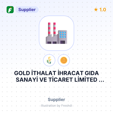 GOLD İTHALAT İHRACAT GIDA SANAYİ VE TİCARET LİMİTED ŞİRKETİ – summary card, no photo uploaded yet