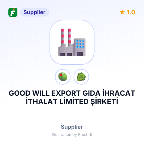 GOOD WILL EXPORT GIDA İHRACAT İTHALAT LİMİTED ŞİRKETİ – summary card, no photo uploaded yet