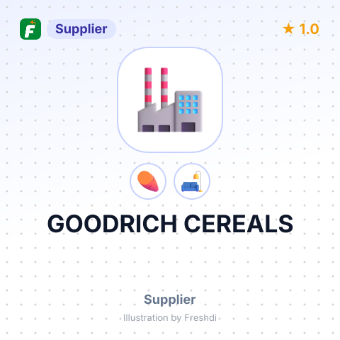 GOODRICH CEREALS – summary card, no photo uploaded yet