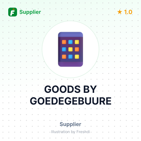 GOODS BY GOEDEGEBUURE – summary card, no photo uploaded yet