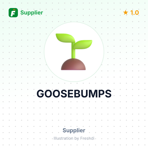 GOOSEBUMPS – summary card, no photo uploaded yet