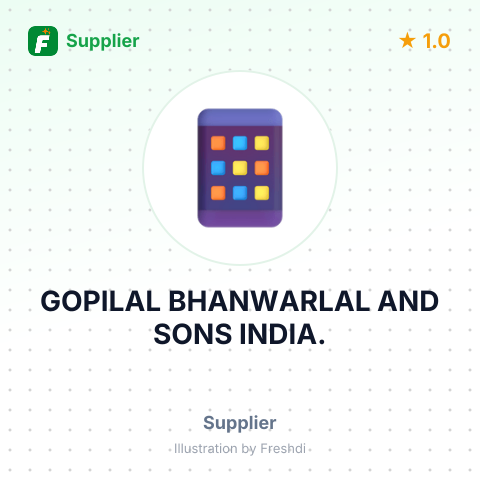 GOPILAL BHANWARLAL AND SONS INDIA. – summary card, no photo uploaded yet