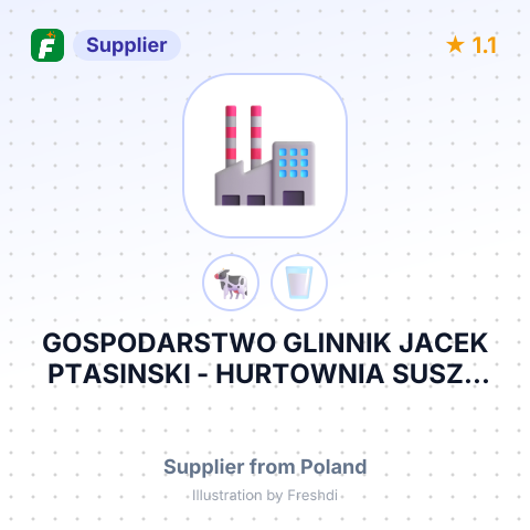 GOSPODARSTWO GLINNIK JACEK PTASINSKI - HURTOWNIA SUSZU WARZYWNEGO – summary card, no photo uploaded yet