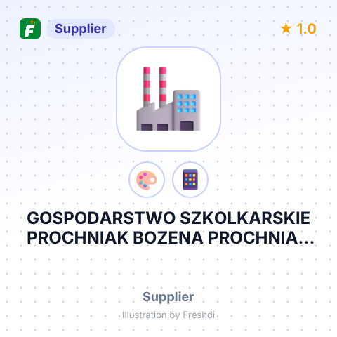 GOSPODARSTWO SZKOLKARSKIE PROCHNIAK BOZENA PROCHNIAK CHRZACHOW – summary card, no photo uploaded yet