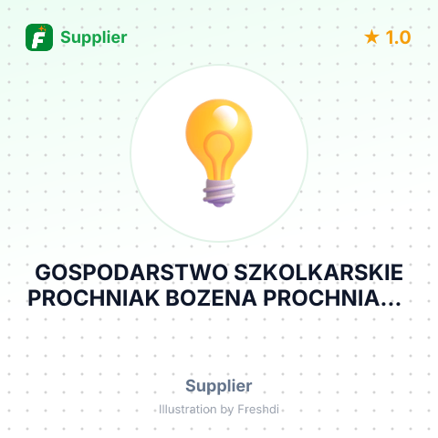 GOSPODARSTWO SZKOLKARSKIE PROCHNIAK BOZENA PROCHNIAK – summary card, no photo uploaded yet