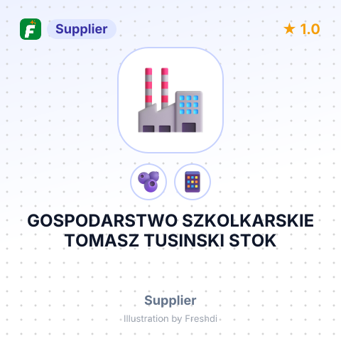 GOSPODARSTWO SZKOLKARSKIE TOMASZ TUSINSKI STOK – summary card, no photo uploaded yet