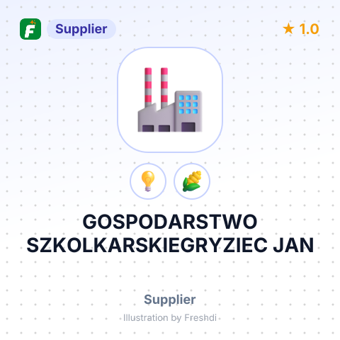 GOSPODARSTWO SZKOLKARSKIEGRYZIEC JAN – summary card, no photo uploaded yet