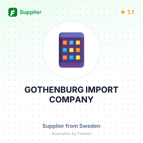 GOTHENBURG IMPORT COMPANY – summary card, no photo uploaded yet