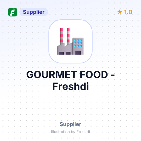 GOURMET FOOD – summary card, no photo uploaded yet