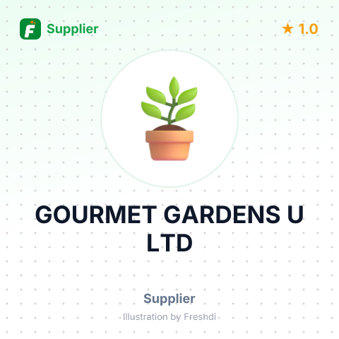 GOURMET GARDENS U LTD – summary card, no photo uploaded yet