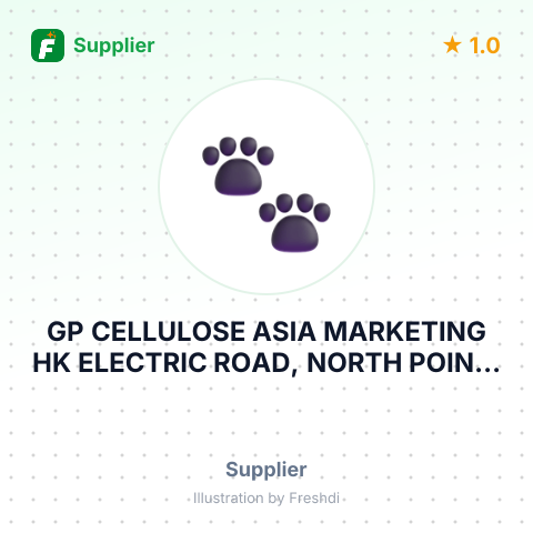 GP CELLULOSE ASIA MARKETING HK ELECTRIC ROAD, NORTH POINT, HONG KONG HONG KONG HK – summary card, no photo uploaded yet