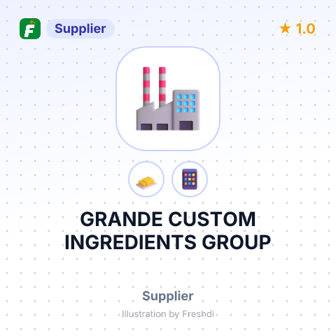 GRANDE CUSTOM INGREDIENTS GROUP – summary card, no photo uploaded yet