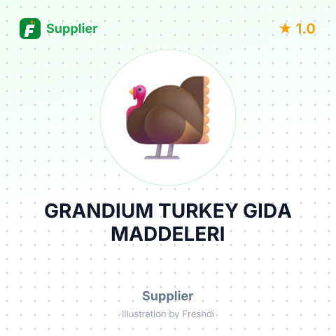 GRANDIUM TURKEY GIDA MADDELERI – summary card, no photo uploaded yet