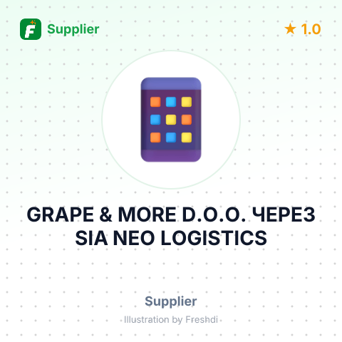 GRAPE & MORE D.O.O. ЧЕРЕЗ SIA NEO LOGISTICS – summary card, no photo uploaded yet