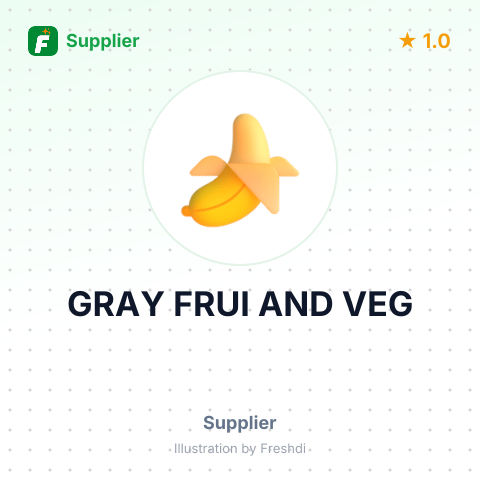GRAY FRUI AND VEG – summary card, no photo uploaded yet