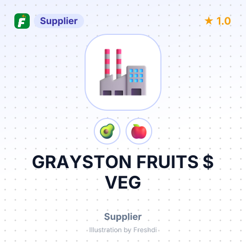 GRAYSTON FRUITS $ VEG – summary card, no photo uploaded yet