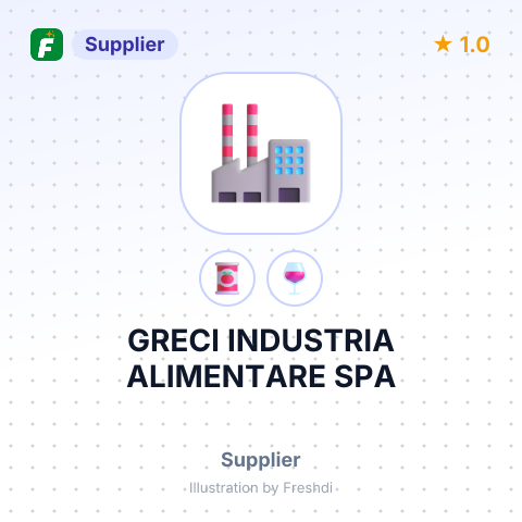 GRECI INDUSTRIA ALIMENTARE SPA – summary card, no photo uploaded yet