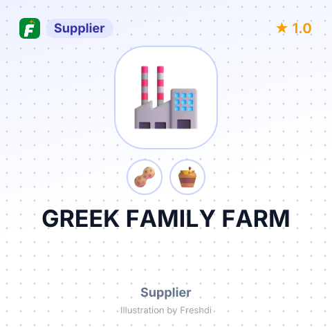 GREEK FAMILY FARM – summary card, no photo uploaded yet