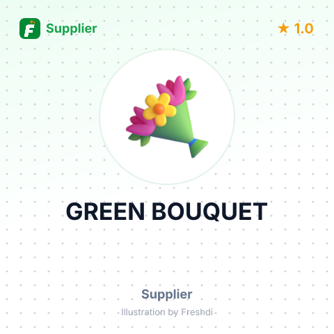 GREEN BOUQUET – summary card, no photo uploaded yet