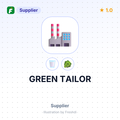 GREEN TAILOR – summary card, no photo uploaded yet