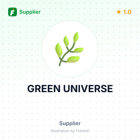 GREEN UNIVERSE – summary card, no photo uploaded yet