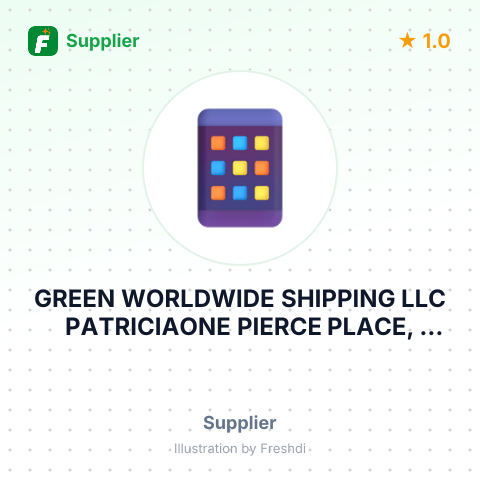 GREEN WORLDWIDE SHIPPING LLC PATRICIAONE PIERCE PLACE, SUITE – summary card, no photo uploaded yet
