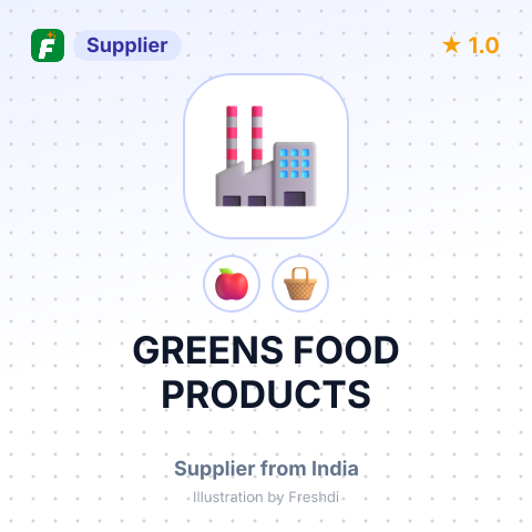 GREENS FOOD PRODUCTS – summary card, no photo uploaded yet