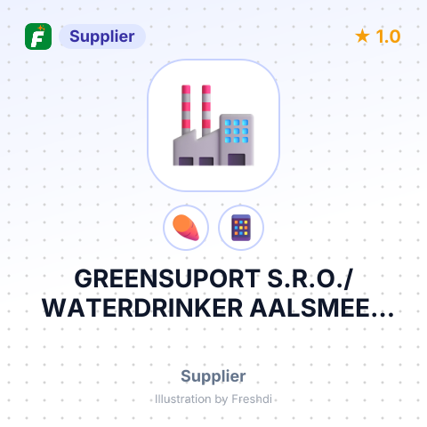 GREENSUPORT S.R.O./WATERDRINKER AALSMEER B.V – summary card, no photo uploaded yet