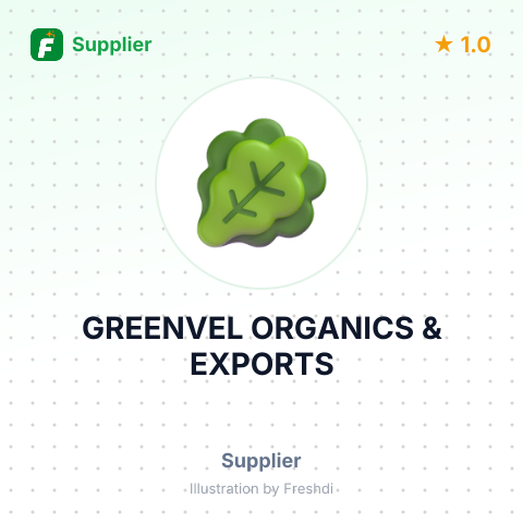GREENVEL ORGANICS & EXPORTS – summary card, no photo uploaded yet