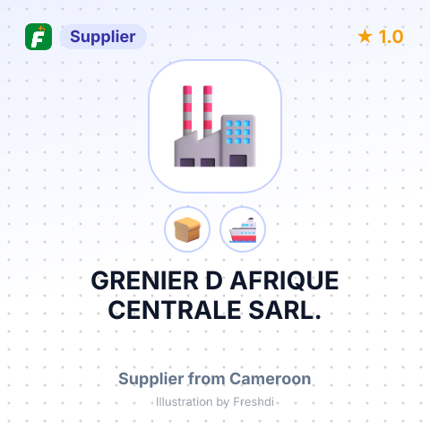 GRENIER D AFRIQUE CENTRALE SARL. – summary card, no photo uploaded yet