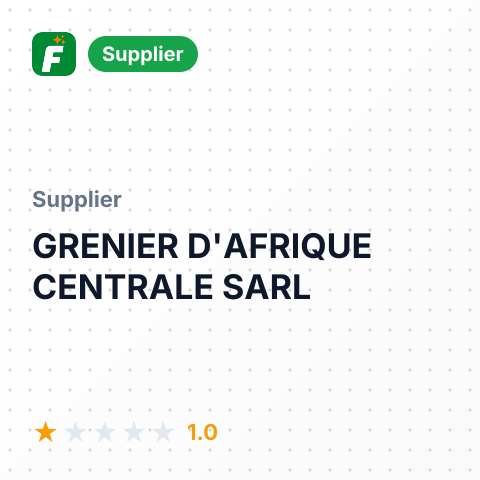 GRENIER D'AFRIQUE CENTRALE SARL – summary card, no photo uploaded yet