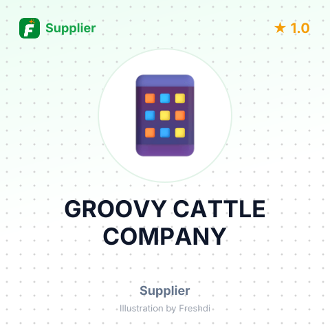 GROOVY CATTLE COMPANY – summary card, no photo uploaded yet
