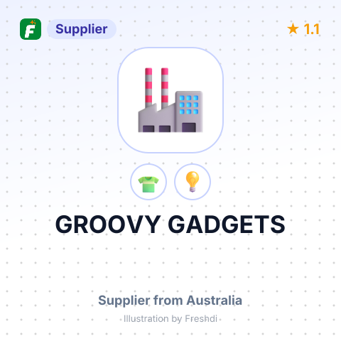 GROOVY GADGETS – summary card, no photo uploaded yet