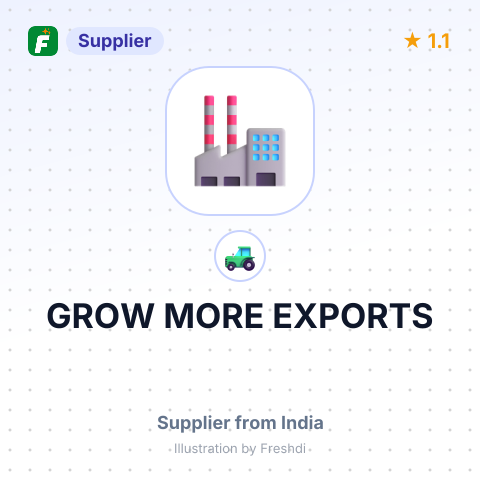 GROW MORE EXPORTS – summary card, no photo uploaded yet