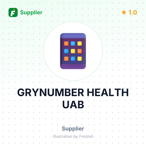 GRYNUMBER HEALTH UAB – summary card, no photo uploaded yet